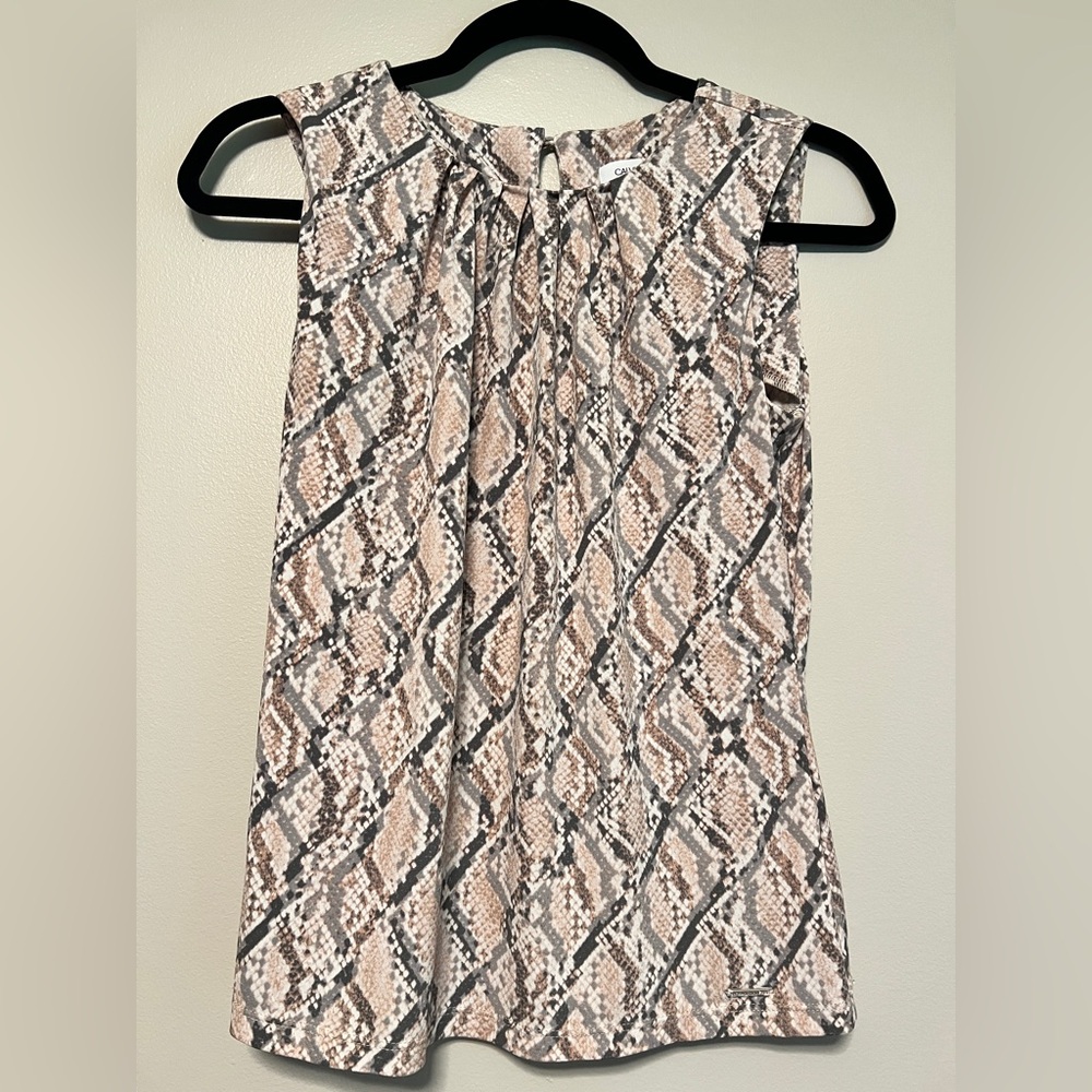 Chic Snake Print Sleeveless Top